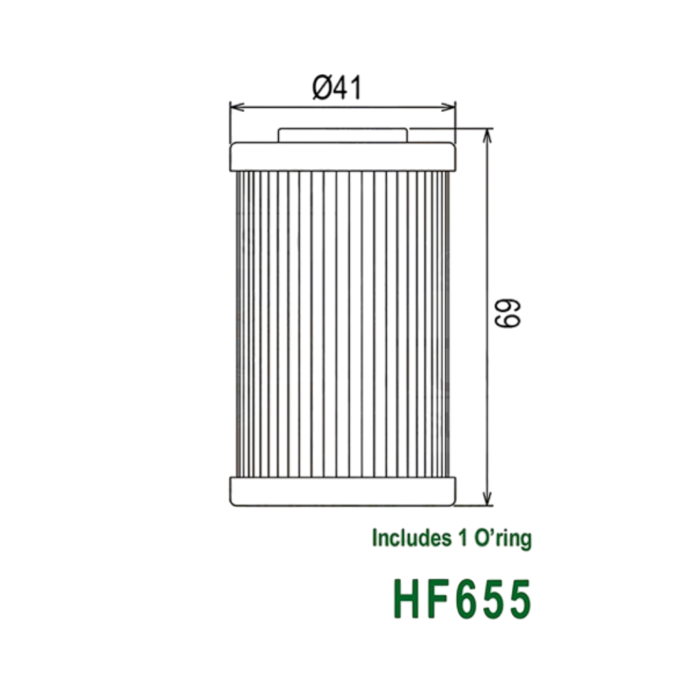 FILTRO ACEITE HIFLOFILTRO KTM/HUSQ ANTIGUAS (HF-655) (HF-155) - Imagen 2