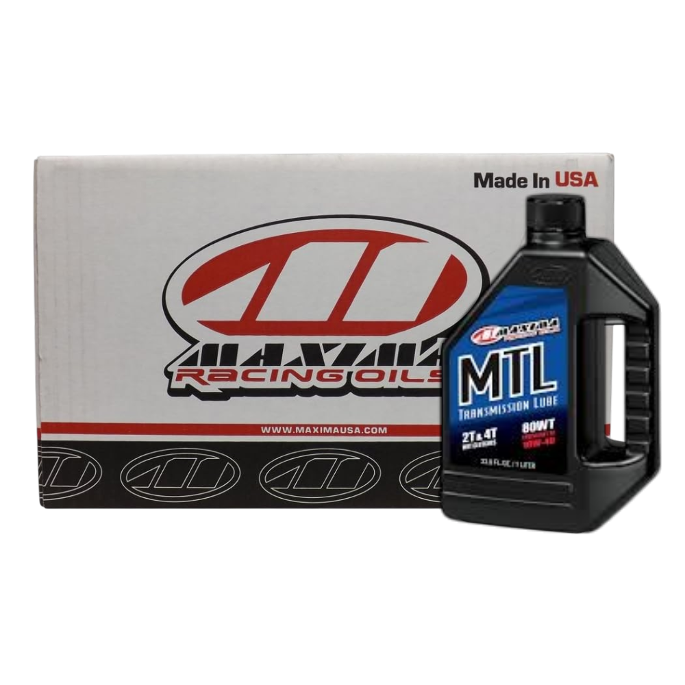 CAJA ACEITE MAXIMA RACING OILS MTL-R 2-CYCLE 80WT 1L (12 UNIDADES)