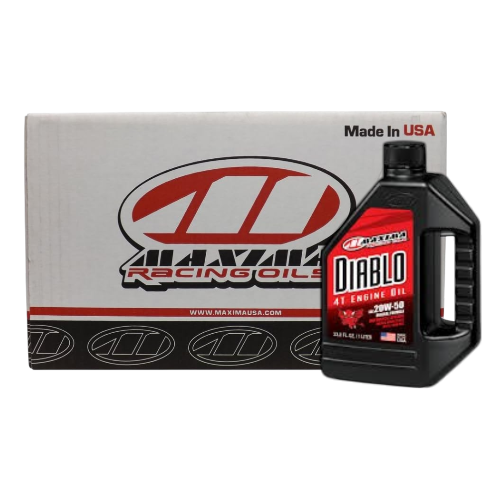 CAJA ACEITE MAXIMA RACING OILS DIABLO 20W-50 4T 1L (12 UNIDADES)