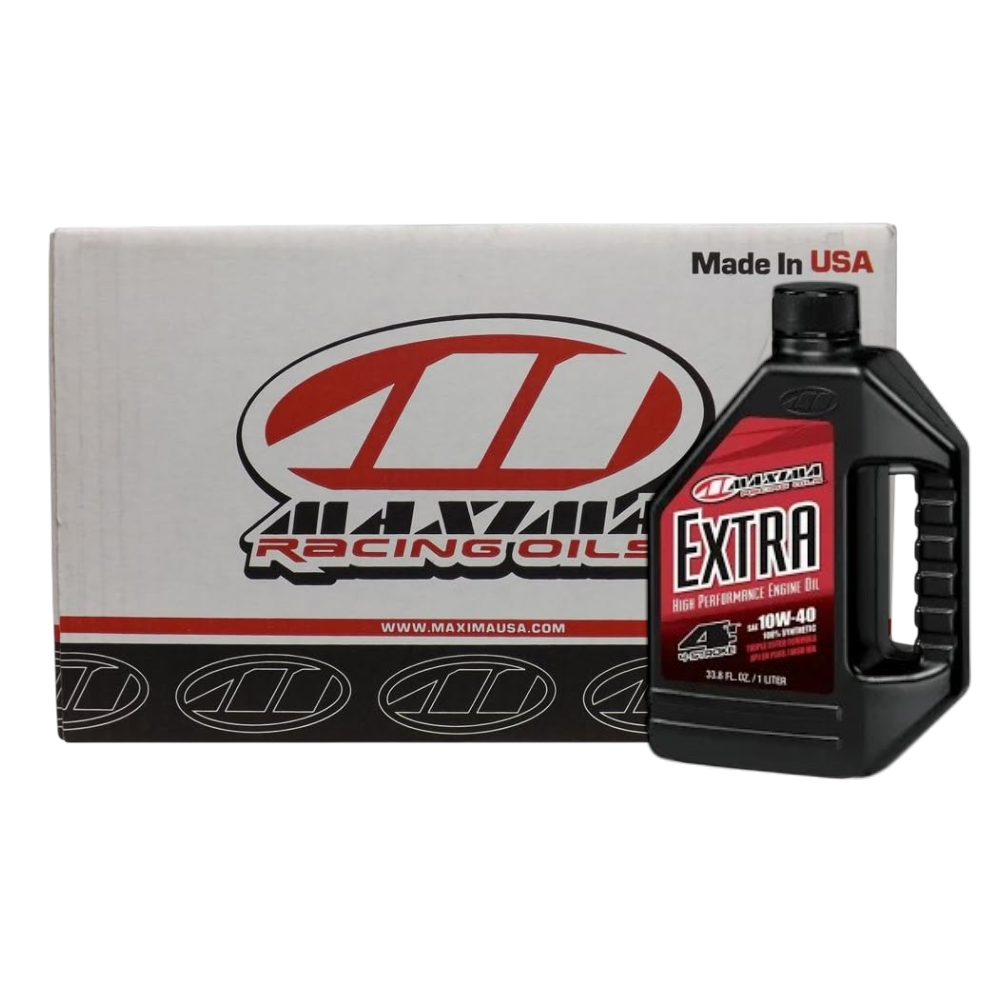 CAJA ACEITE MAXIMA RACING OILS EXTRA 10W-40 4T 1L (12 UNIDADES)