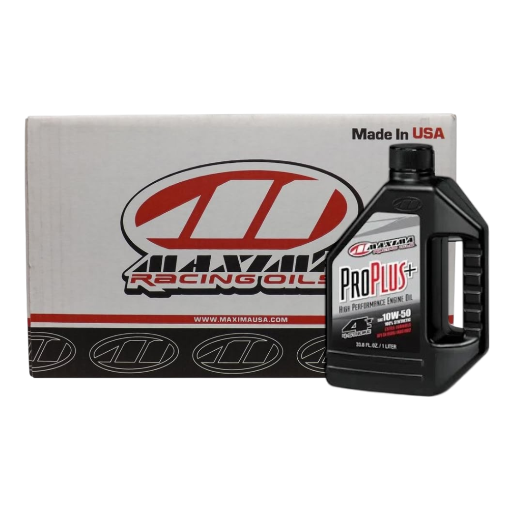 CAJA ACEITE MAXIMA RACING PRO PLUS+ 10W-50 4T 1L (12 UNIDADES)