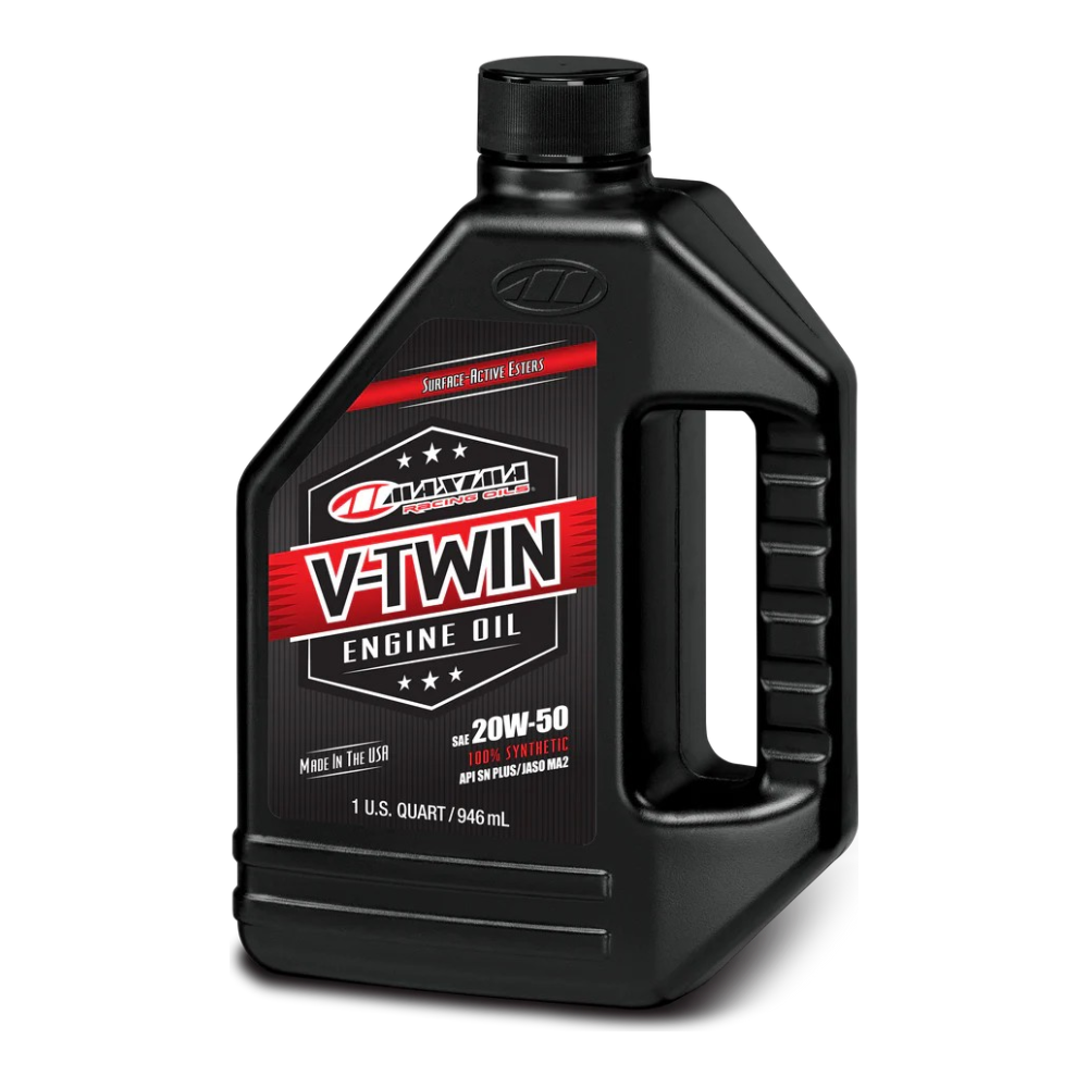 ACEITE MAXIMA RACING OILS V-TWIN FULL SYNTHETIC PAO 20W-50 4T 1L