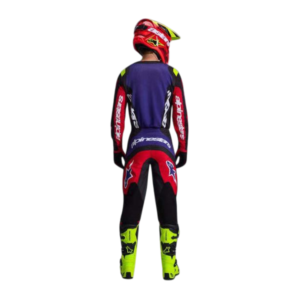 TRAJE ALPINESTARS 2026 FLUID ROJO/MORADO - Imagen 2