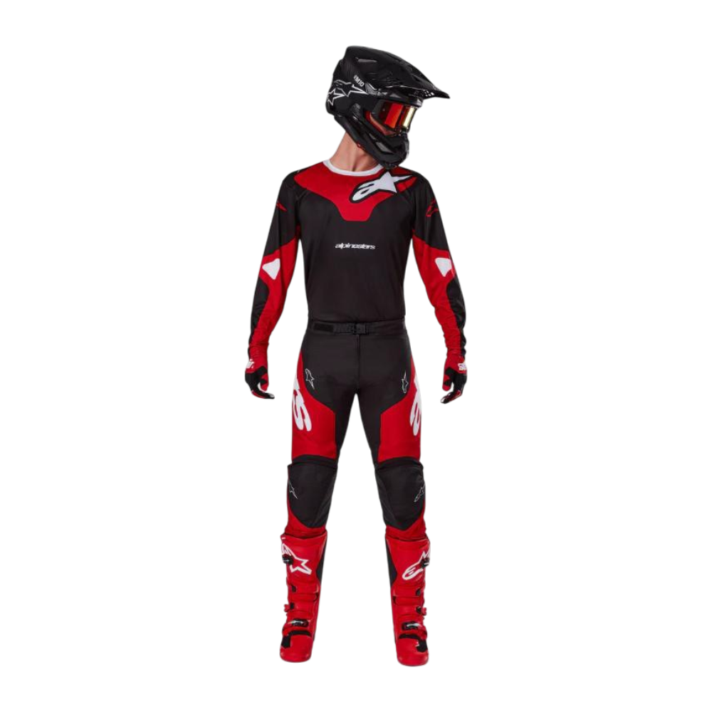 TRAJE ALPINESTARS 2025 RACER VEIL NEGRO ROJO