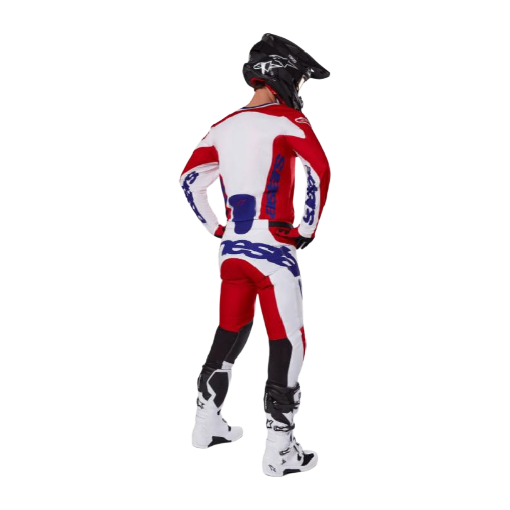 TRAJE ALPINESTARS 2025 RACER VEIL ROJO BRILLANTE/BLANCO - Imagen 2