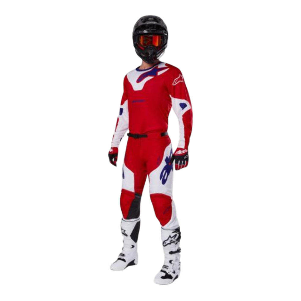 TRAJE ALPINESTARS 2025 RACER VEIL ROJO BRILLANTE/BLANCO