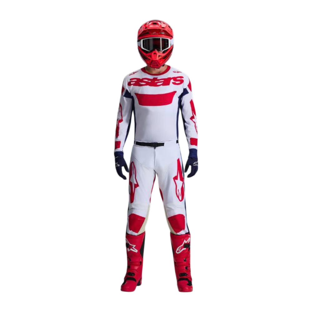 TRAJE ALPINESTARS 2026 RACER RIWAY BLANCO/AZUL/ROJO
