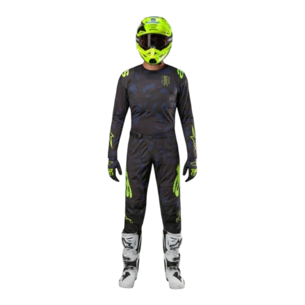 TRAJE ALPINESTARS 2026 TECHSTAR RANTERA NEGRO/AZUL/AMARILLO
