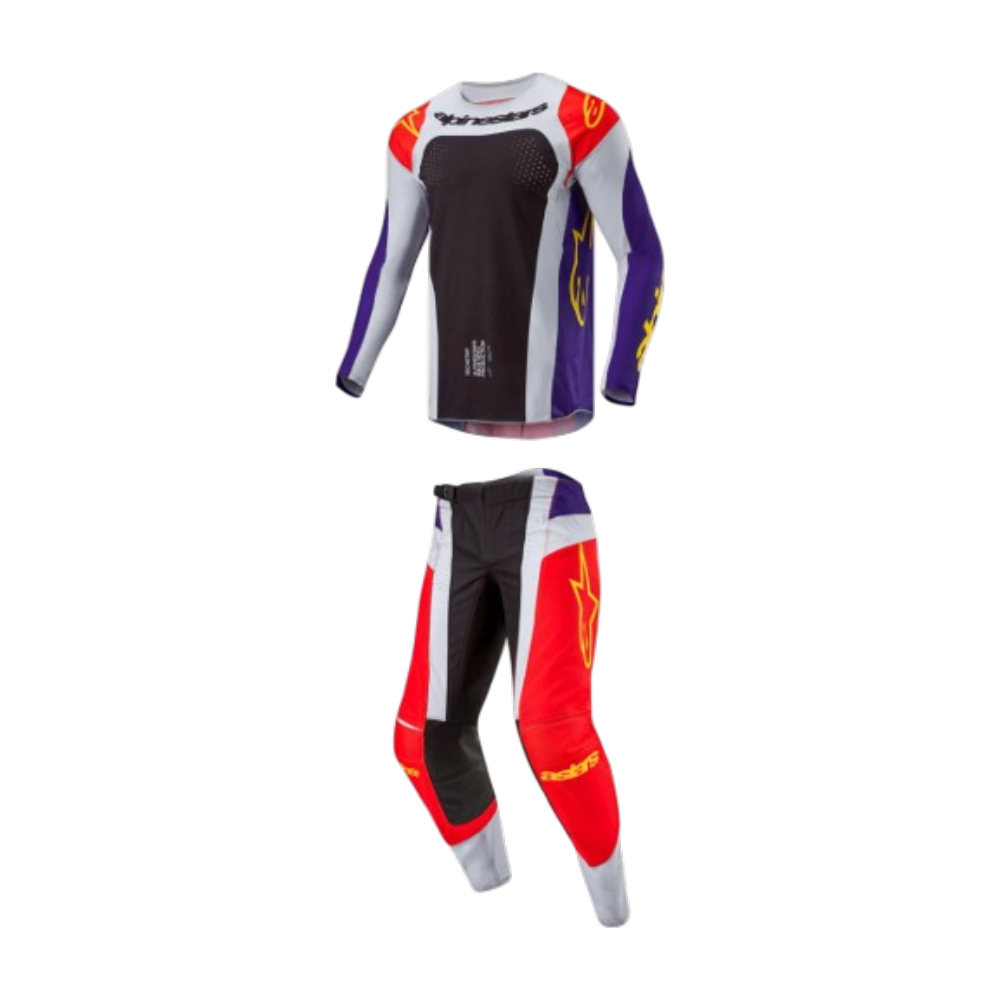 TRAJE ALPINESTARS 2024 TECHSTAR OCURI NEGRO/ROJO/AMARILLO - Imagen 2