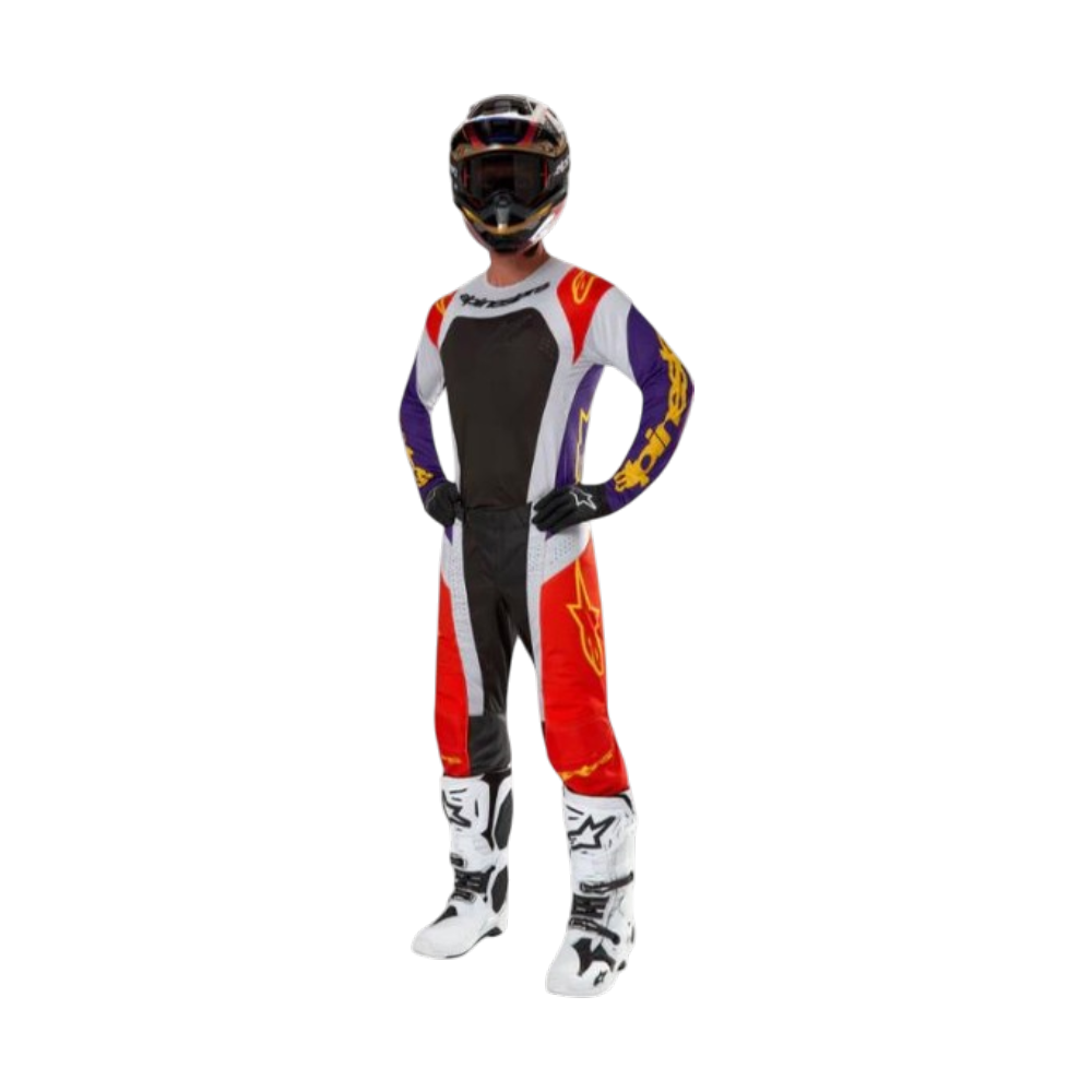 TRAJE ALPINESTARS 2024 TECHSTAR OCURI NEGRO/ROJO/AMARILLO