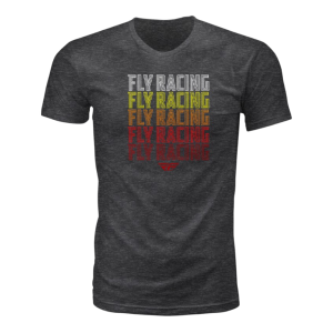 POLERA HOMBRE FLY RACING NOSTALGIA GRIS OSCURO