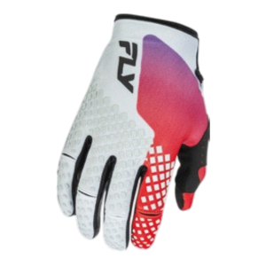 GUANTES FLY RACING 2026 KINETIC GREY/RED/PURPLE/BLACK