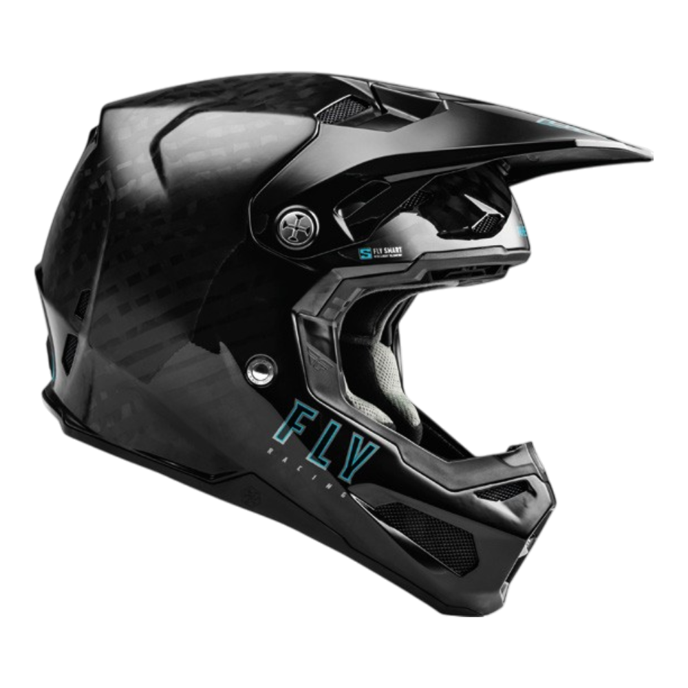 CASCO FLY RACING FORMULA S CARBON BYTE BLACK CARBON - Imagen 2