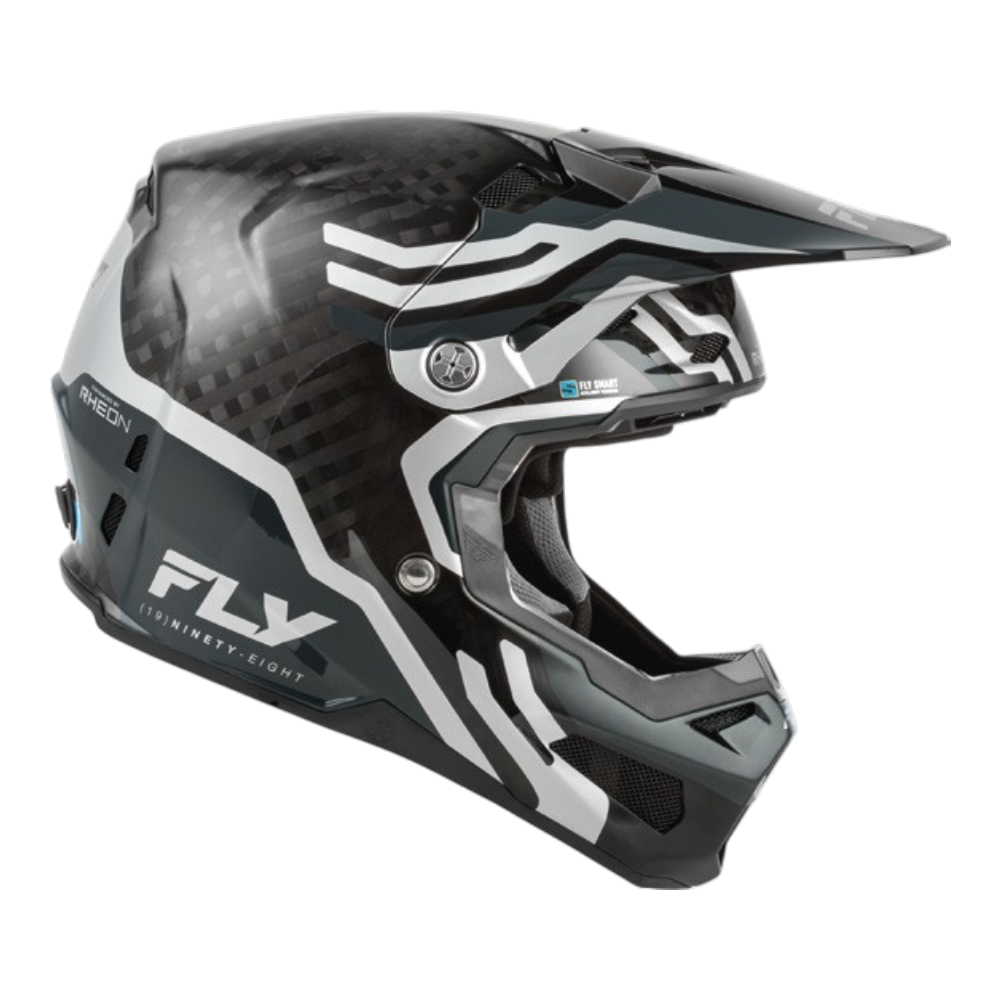 CASCO FLY RACING FORMULA S CARBON BYTE BLACK CARBON/GREY/SILVER - Imagen 2