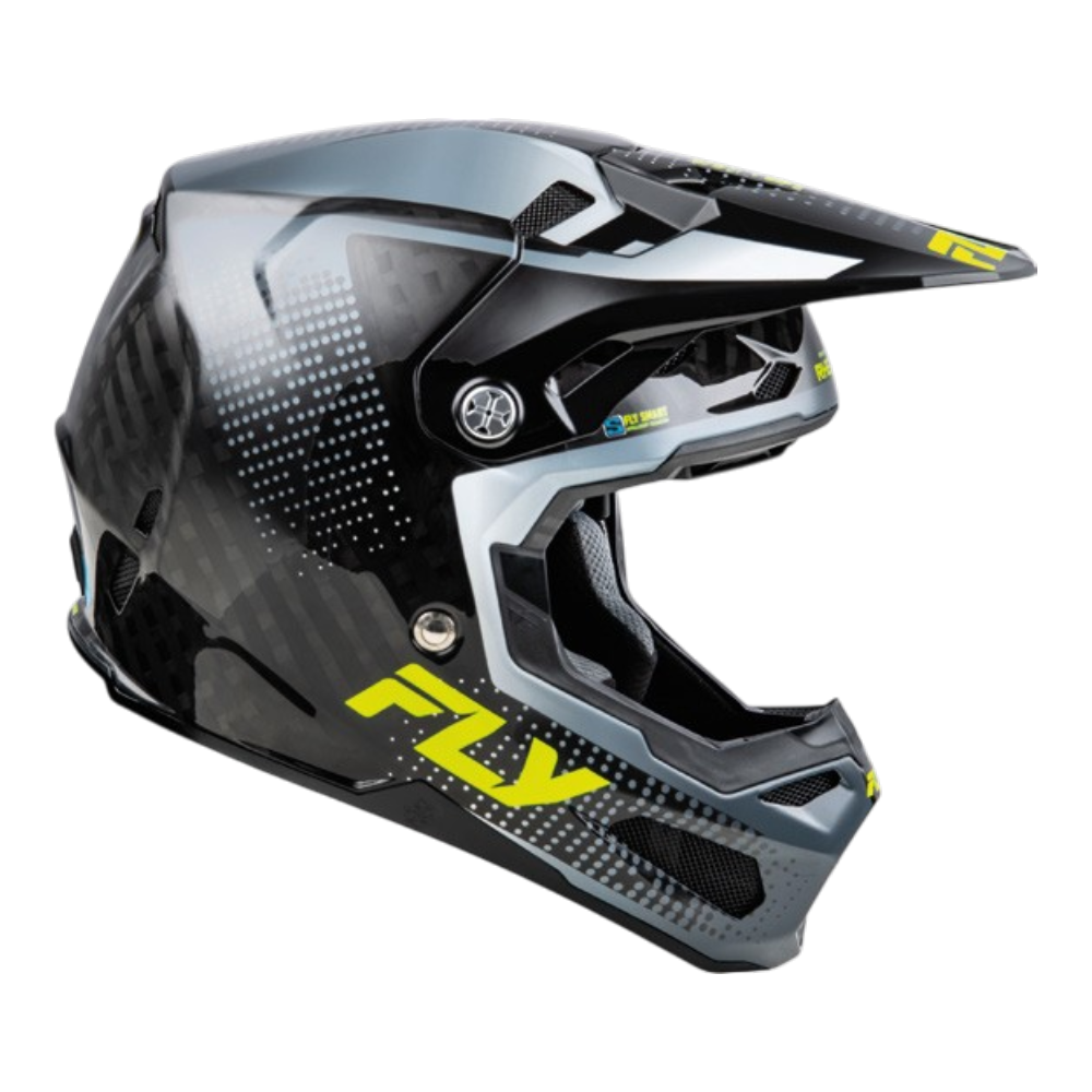 CASCO FLY RACING FORMULA S CARBON PROTOCOL BLACK CARBON/GREY/HI-VIS - Imagen 2