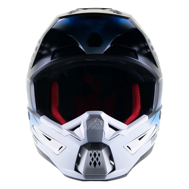 CASCO ALPINESTARS S-MS RAYON NIGHTLIFE UCLA BLUE WHITE MATT - Imagen 3