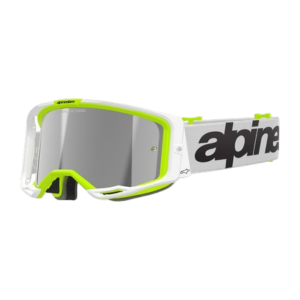 ANTIPARRA ALPINESTARS VISION 8 WORDMARK BLANCO/AMARILLO FLUOR/PLATA