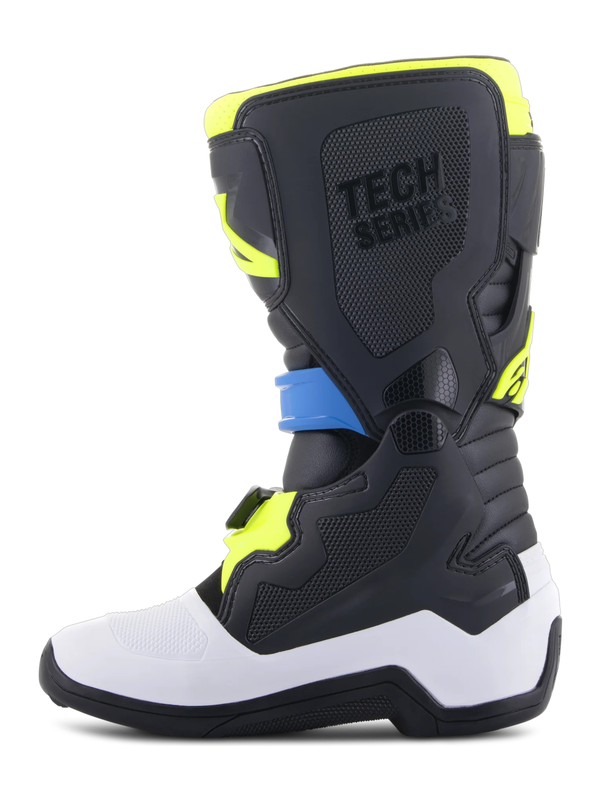 BOTA ALPINESTARS TECH 7S YOUTH NEGRO/AZUL/AMARILLO FLUOR - Imagen 6