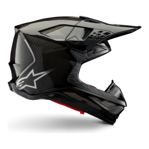 CASCO ALPINESTARS SUPERTECH S-M10 SOLID NEGRO BRILLANTE/CARBONO