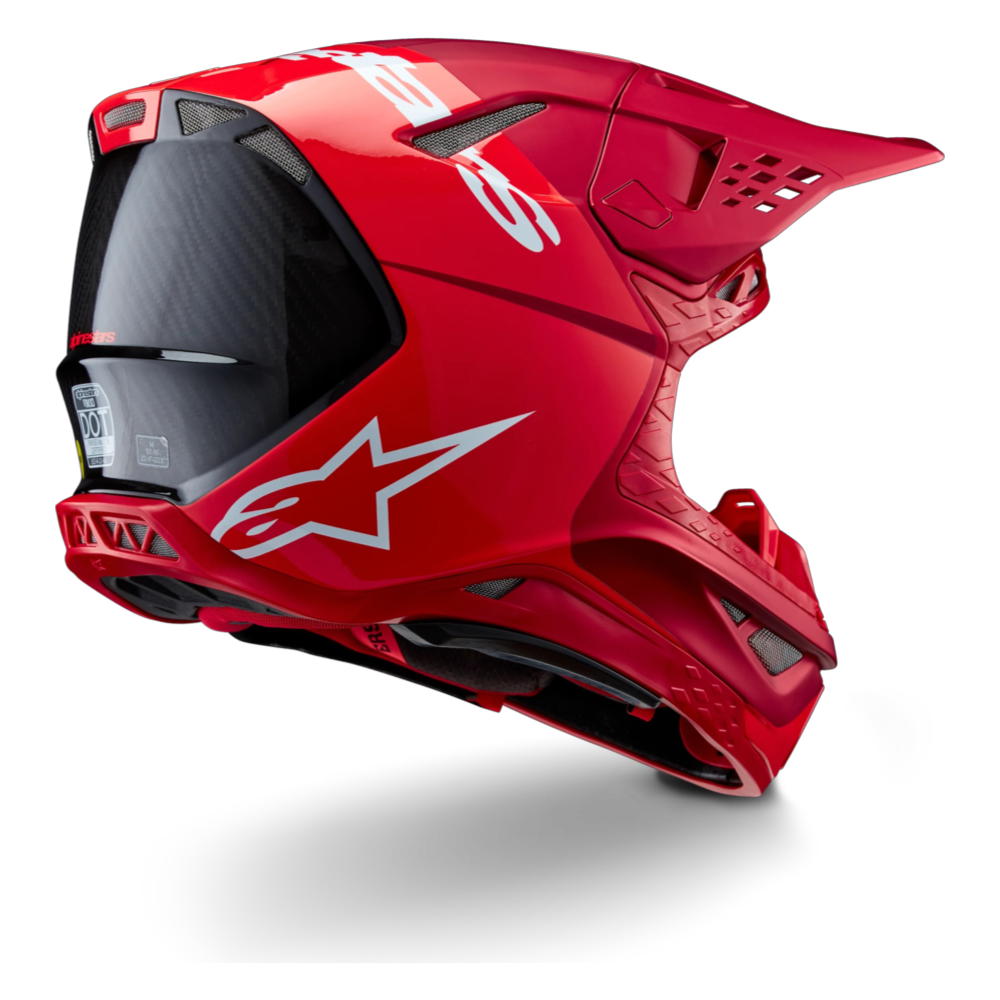 CASCO ALPINESTARS SUPERTECH S-M10 SOLID FLOOD RED FLUO - Imagen 2
