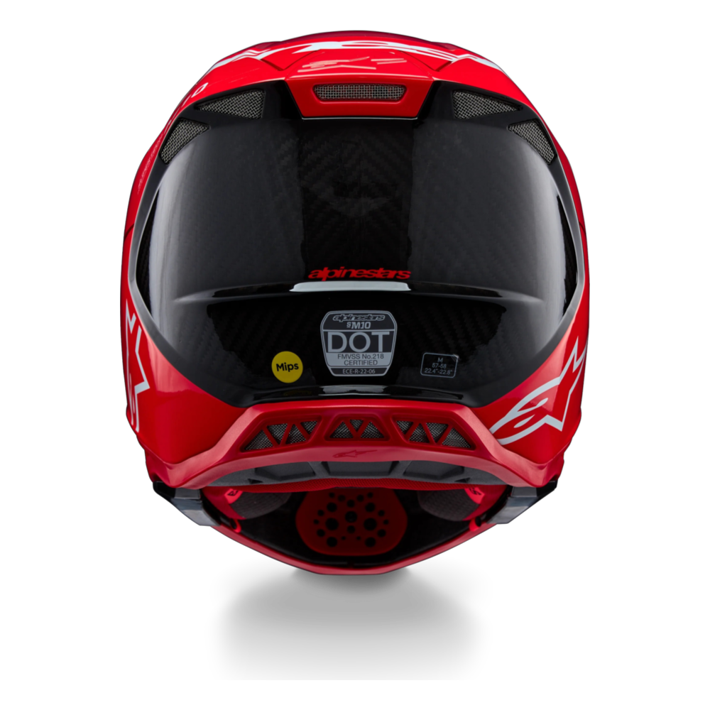 CASCO ALPINESTARS SUPERTECH S-M10 SOLID FLOOD RED FLUO - Imagen 3