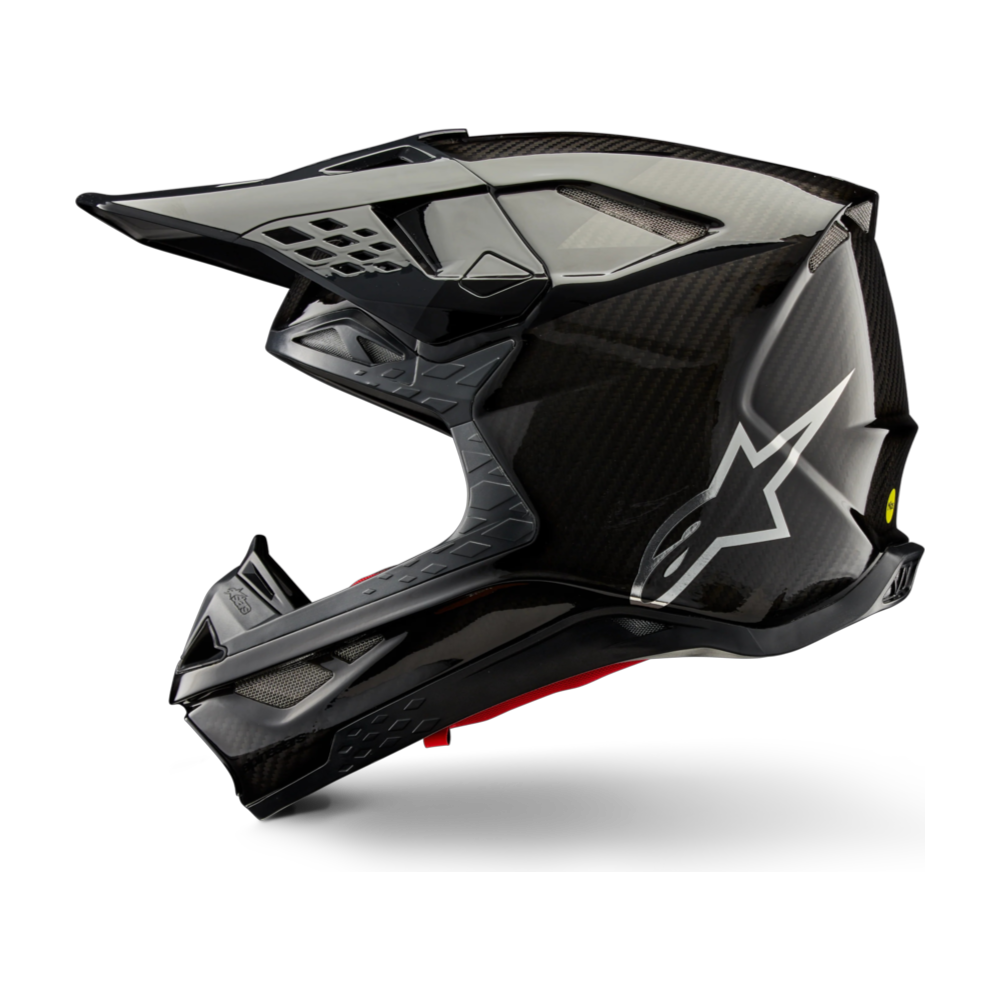 CASCO ALPINESTARS SUPERTECH S-M10 SOLID NEGRO BRILLANTE/CARBONO - Imagen 4