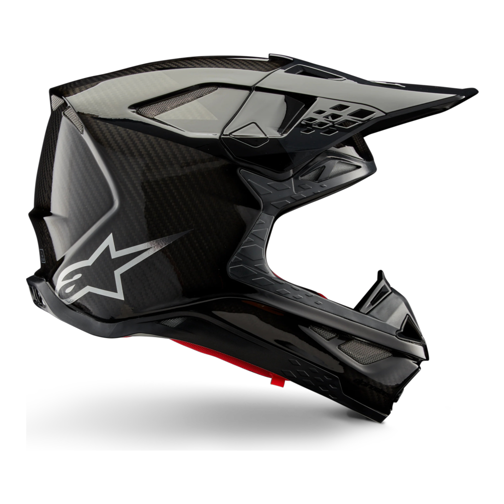 CASCO ALPINESTARS SUPERTECH S-M10 SOLID NEGRO BRILLANTE/CARBONO