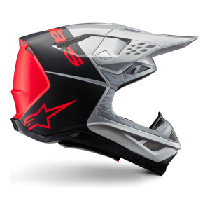 CASCO ALPINESTARS SUPERTECH S-M10 FLOOD SILVER/BLACK/ORANGE FLUO MATTE & GLOSSY