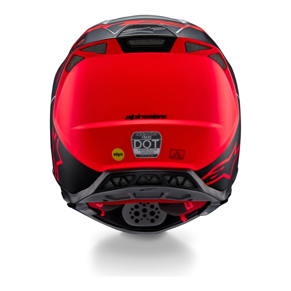 CASCO ALPINESTARS SUPERTECH S-M10 FLOOD SILVER/BLACK/ORANGE FLUO MATTE & GLOSSY - Imagen 3