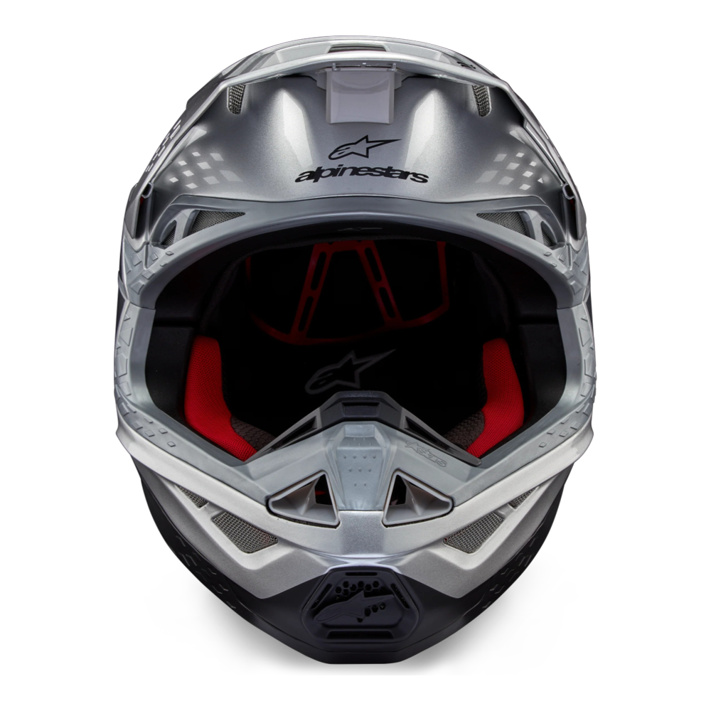 CASCO ALPINESTARS SUPERTECH S-M10 FLOOD SILVER/BLACK/ORANGE FLUO MATTE & GLOSSY - Imagen 6