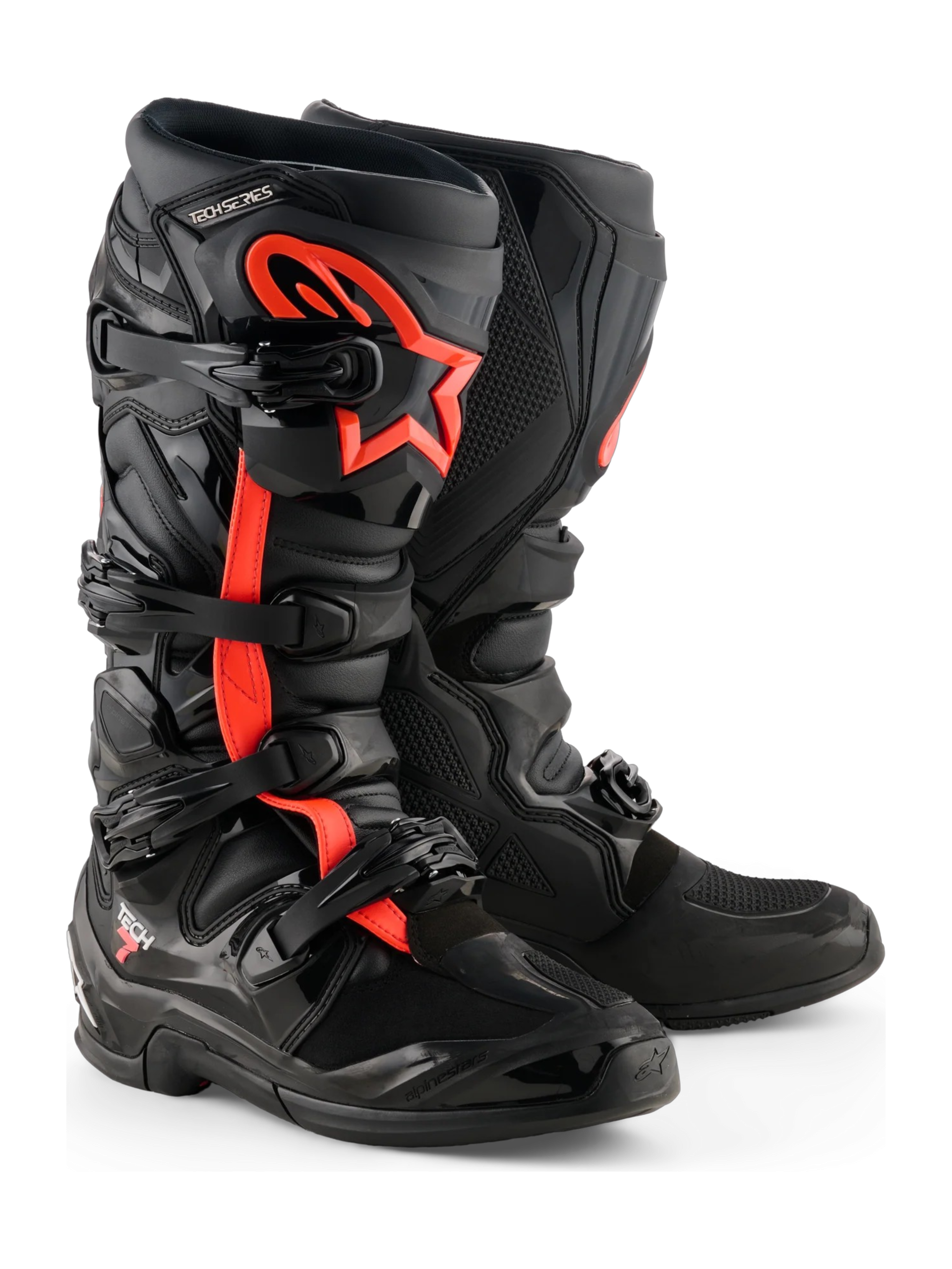 BOTA ALPINESTARS TECH 7 NEGRO/ROJO FLUOR - Imagen 5
