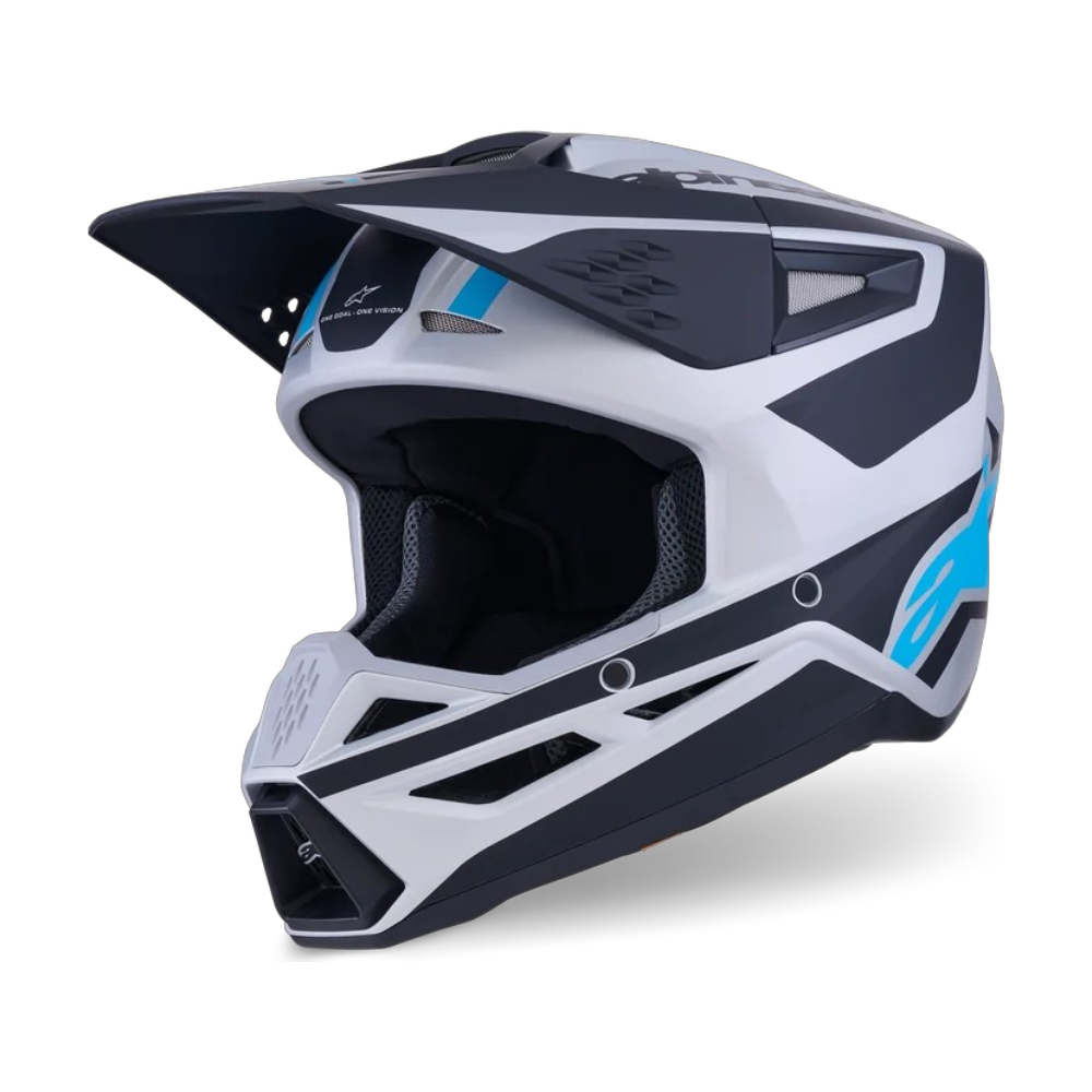 CASCO ALPINESTARS SM3 Heat Helmet ECE06/DOT Plata/Azul/Negro Mate - Imagen 6