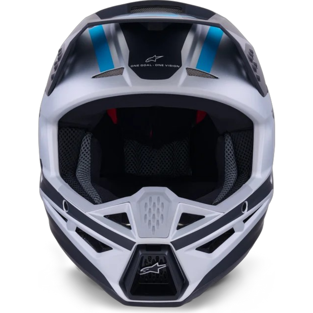 CASCO ALPINESTARS SM3 Heat Helmet ECE06/DOT Plata/Azul/Negro Mate - Imagen 7