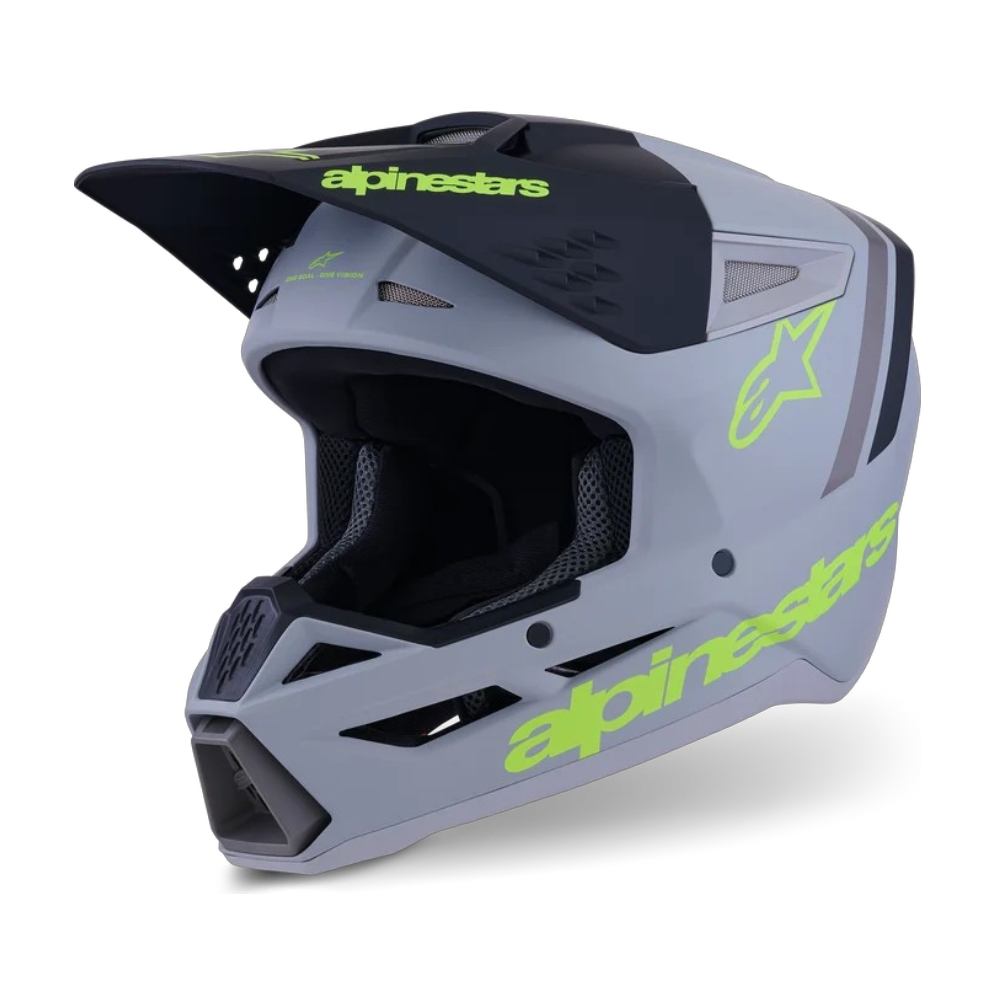 Casco Alpinestars SM3 Radium Helmet ECE06/DOT Gris/Negro/Amarillo Flúor Mate - Imagen 5