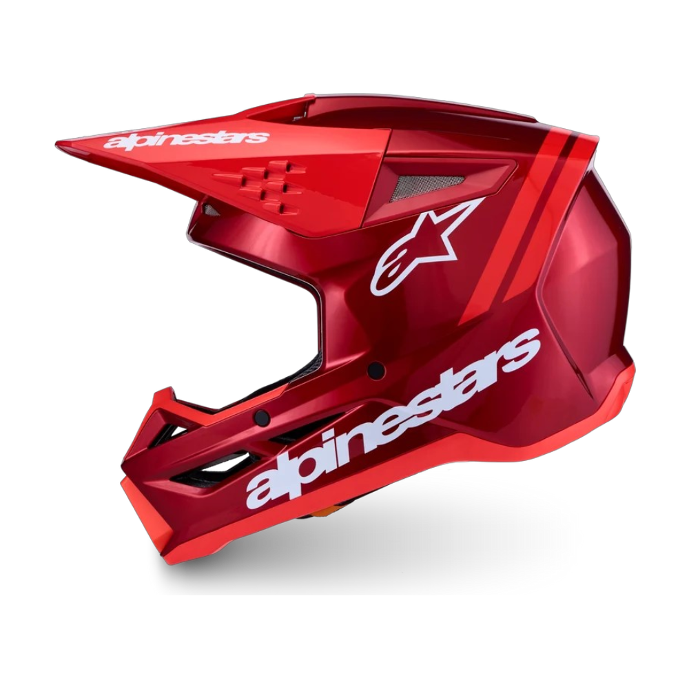 CASCO ALPINESTARS SM3 RADIUM HELMET ECE06/DOT ROJO MATE/ROJO FLÚOR/BLANCO - Imagen 3