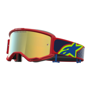 ANTIPARRA ALPINESTARS ESPEJADA VISION 5 DRAG FIRE RED/AZUL/DORADO