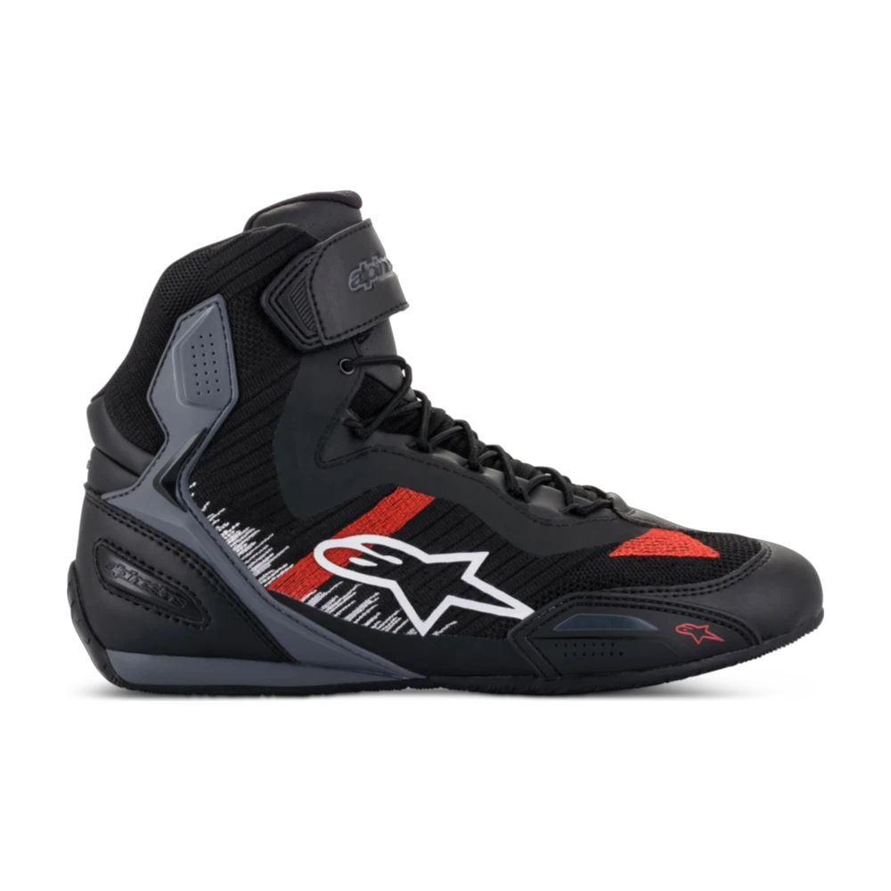 BOTA ALPINESTARS FASTER 3 RIDEKNIT NEGRO/GRIS/ROJO BRILLANTE