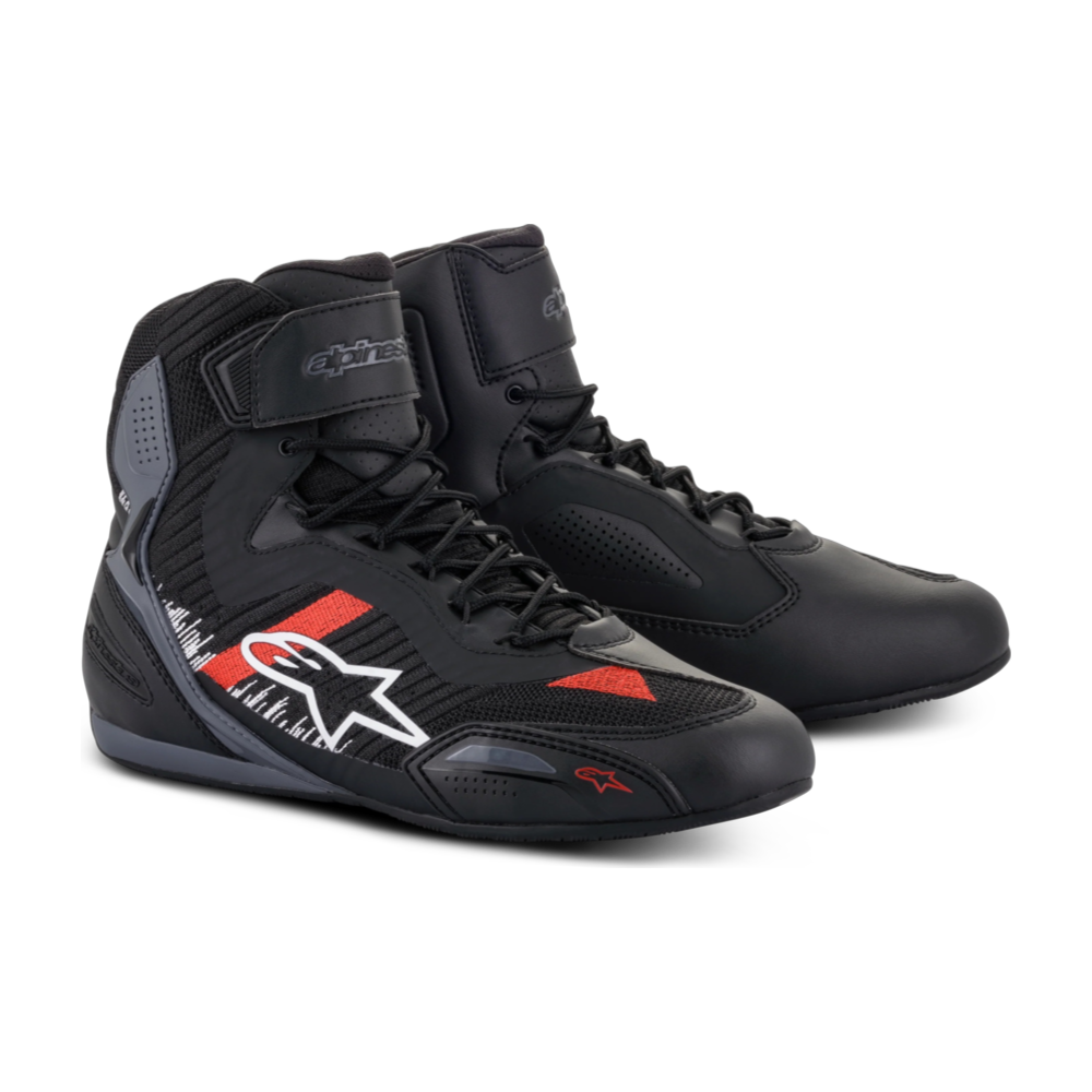BOTA ALPINESTARS FASTER 3 RIDEKNIT NEGRO/GRIS/ROJO BRILLANTE - Imagen 7
